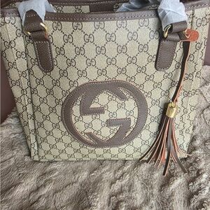 Gucci Beige and Brown GG Travel Bag